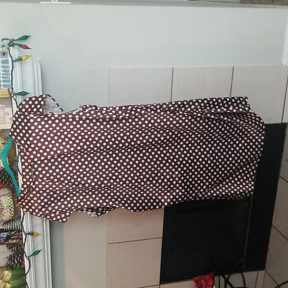 Polka dotted short sleeve dress